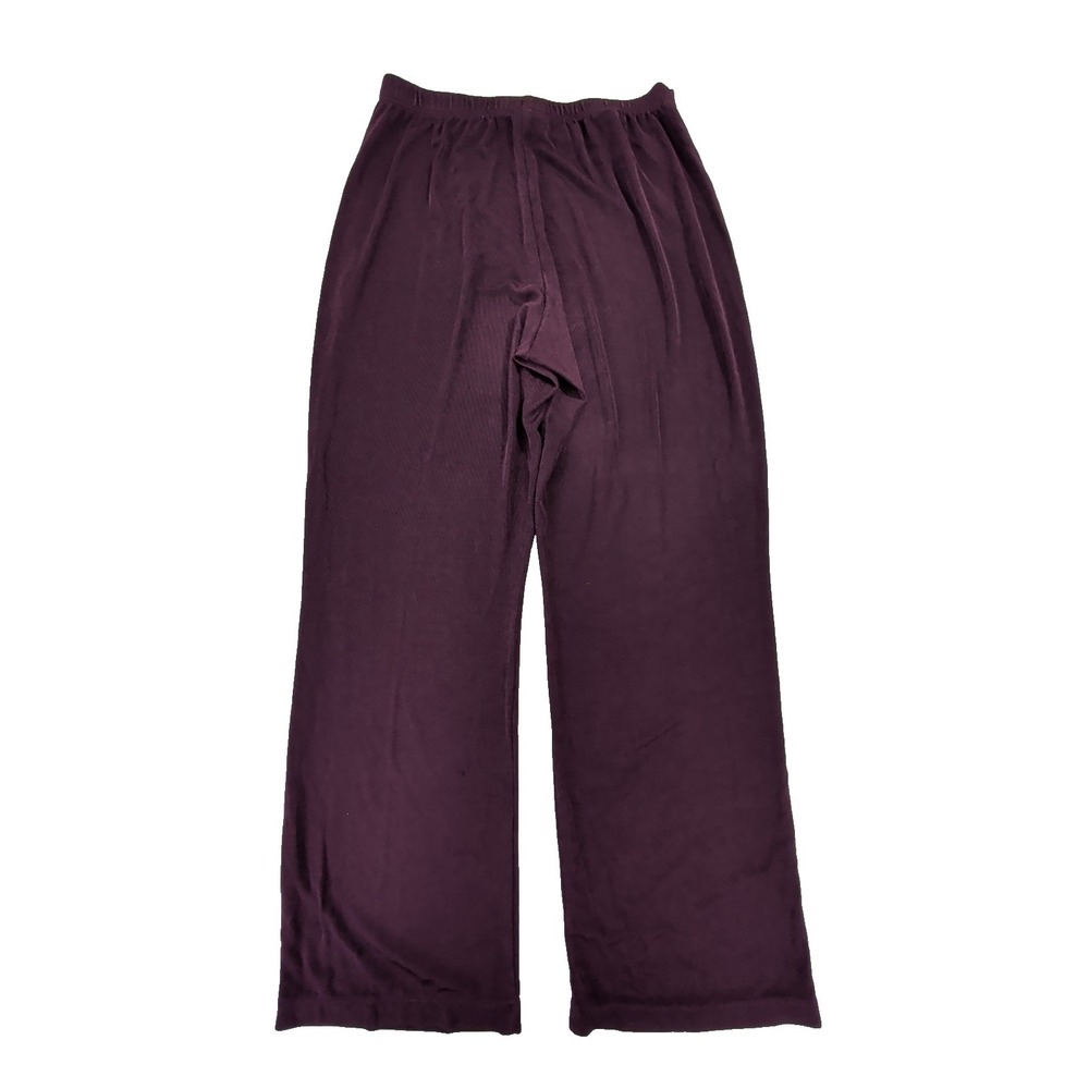 Chicos Travelers Pull On Pants Size 0 Small Short‎ Burgundy Stretch Slinky - Picture 2 of 9